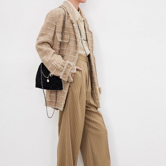 CHICJOC “Florence Sunset” Couture Tweed Coat – Size 36 - Picture 6 of 16